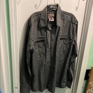 Gray Lightweight Utility Shirt Jacket
